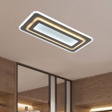 Plafonieră LED dimabilă LED/85W/230V 3000-6500K gri + telecomandă