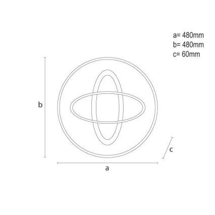 Plafonieră LED dimabilă LED/90W/230V 3000-6500K + telecomandă