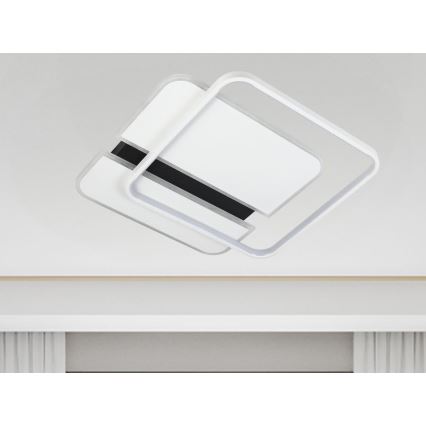 Plafonieră LED dimabilă LED/95W/230V 3000-6500K alb/negru + telecomandă