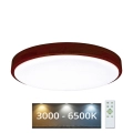 Plafonieră LED dimabilă LENA LED/24W/230V 3000-6500K stejar + telecomandă