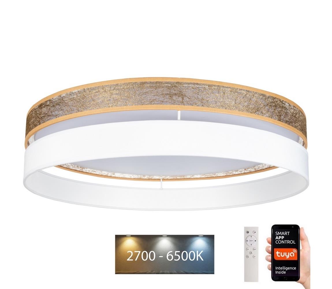 Plafonieră LED dimabilă LIMA LED/36W/230V Wi-Fi Tuya alb/auriu + telecomandă