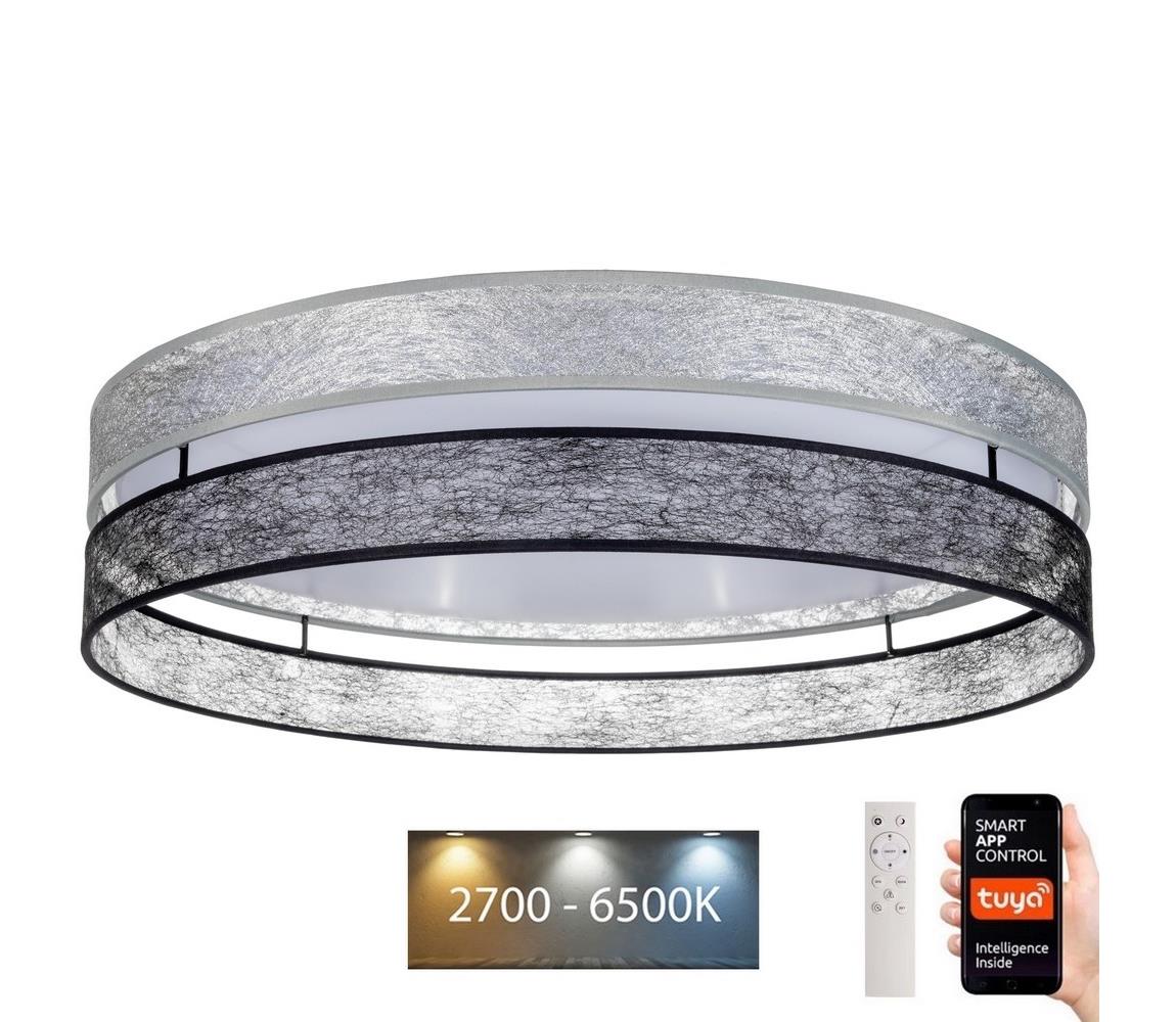 Plafonieră LED dimabilă LIMA LED/36W/230V Wi-Fi Tuya negru/argintiu + telecomandă
