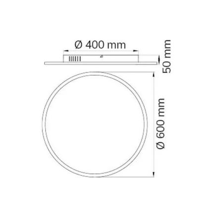 Plafonieră LED dimabilă LINOX LED/34W/230V Wofi 9457.01.70.9600 3000-6000K + telecomandă