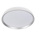 Plafonieră LED dimabilă LIXAN, 65 W, 230 V, 3000–6500 K, Ø 48,6 cm, alb/argintiu, cu telecomandă