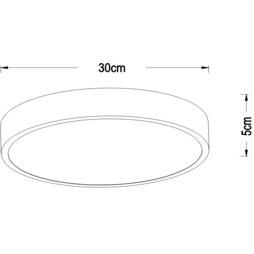 Plafonieră LED dimabilă Lucide 79185/30/30 UNAR LED/18W/230V d. 30 cm negru