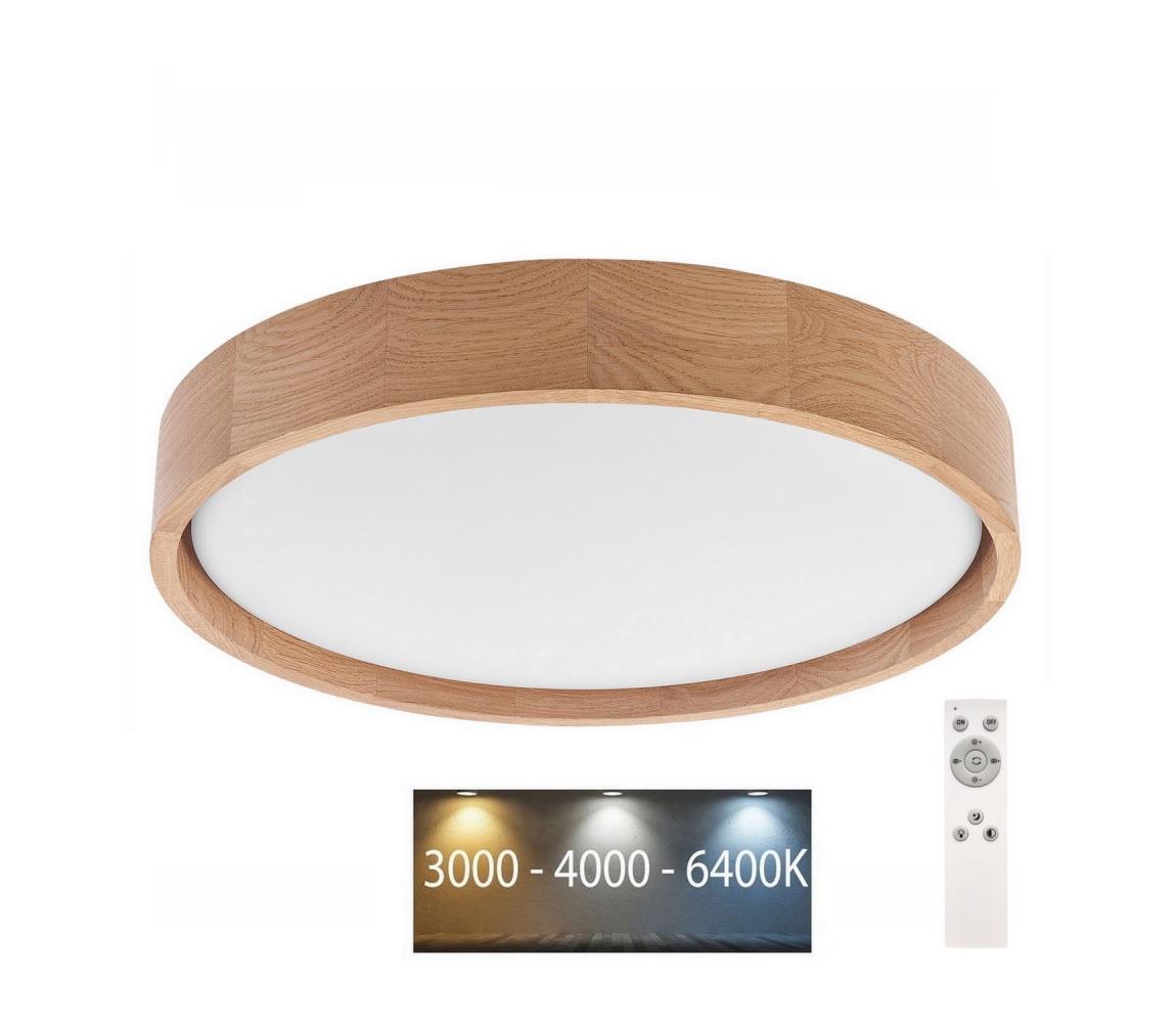 Plafonieră LED dimabilă MANAROLA LED/24W/230V stejar Brilagi + telecomandă