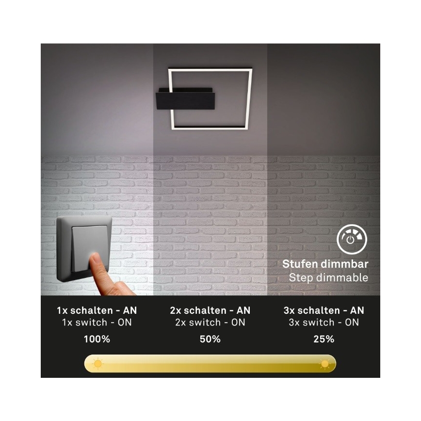 Plafonieră LED dimabilă NICO DUO LED/12W/230V Briloner 3544-015
