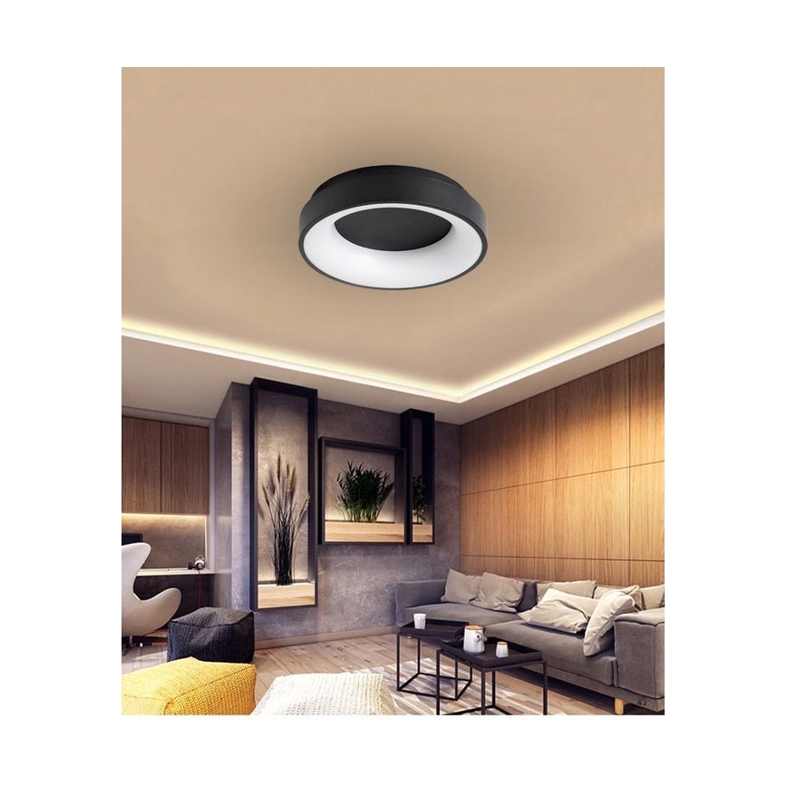 Plafonieră LED dimabilă NOVA LED/54W/230V 3000-6500K neagră + telecomandă