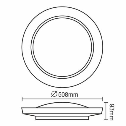Plafonieră LED dimabilă OPAL LED/24W/230V + telecomandă