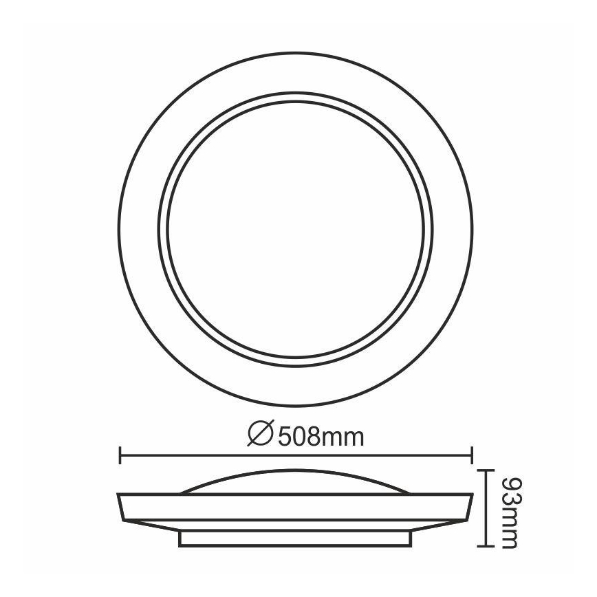 Plafonieră LED dimabilă OPAL LED/24W/230V + telecomandă