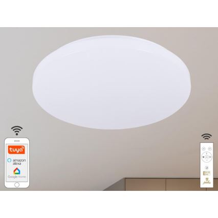 Plafonieră LED dimabilă OPAL LED/48W/230V 2700-6500K Wi-Fi Tuya alb + telecomandă