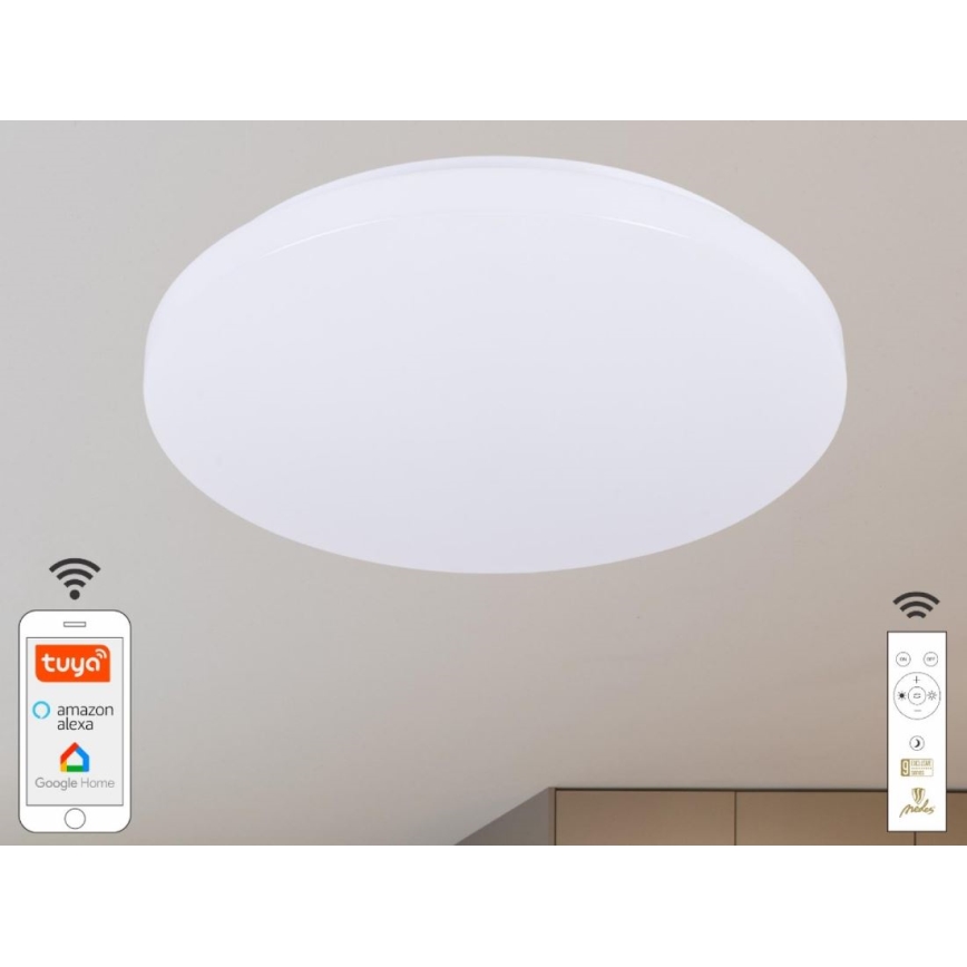 Plafonieră LED dimabilă OPAL LED/48W/230V 2700-6500K Wi-Fi Tuya alb + telecomandă
