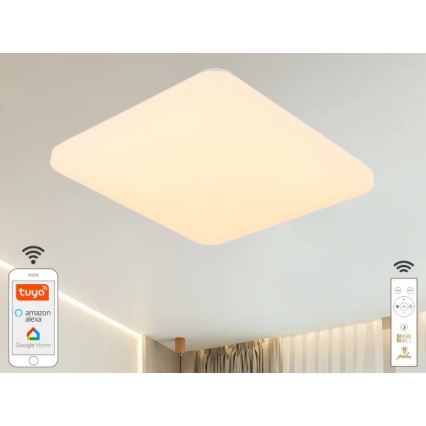 Plafonieră LED dimabilă OPAL LED/48W/230V 2700-6500K Wi-Fi Tuya alb + telecomandă