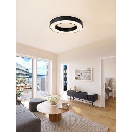 Plafonieră LED dimabilă PASTEL LED/53W/230V 60 cm negru Tuya Immax NEO 07209L + telecomandă