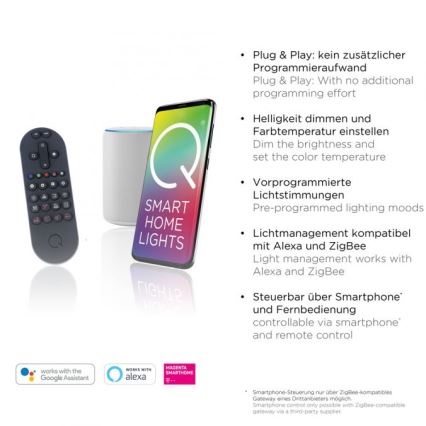 Plafonieră LED dimabilă Paul Neuhaus 8008-70 Q-PIATO LED/49W/230V 2700-5000K Wi-Fi + telecomandă