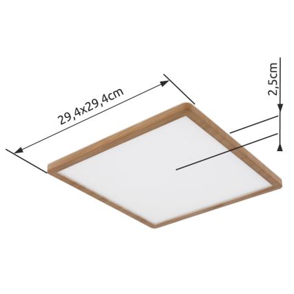 Plafonieră LED dimabilă pentru baie LED/18W/230V IP44 maro Globo