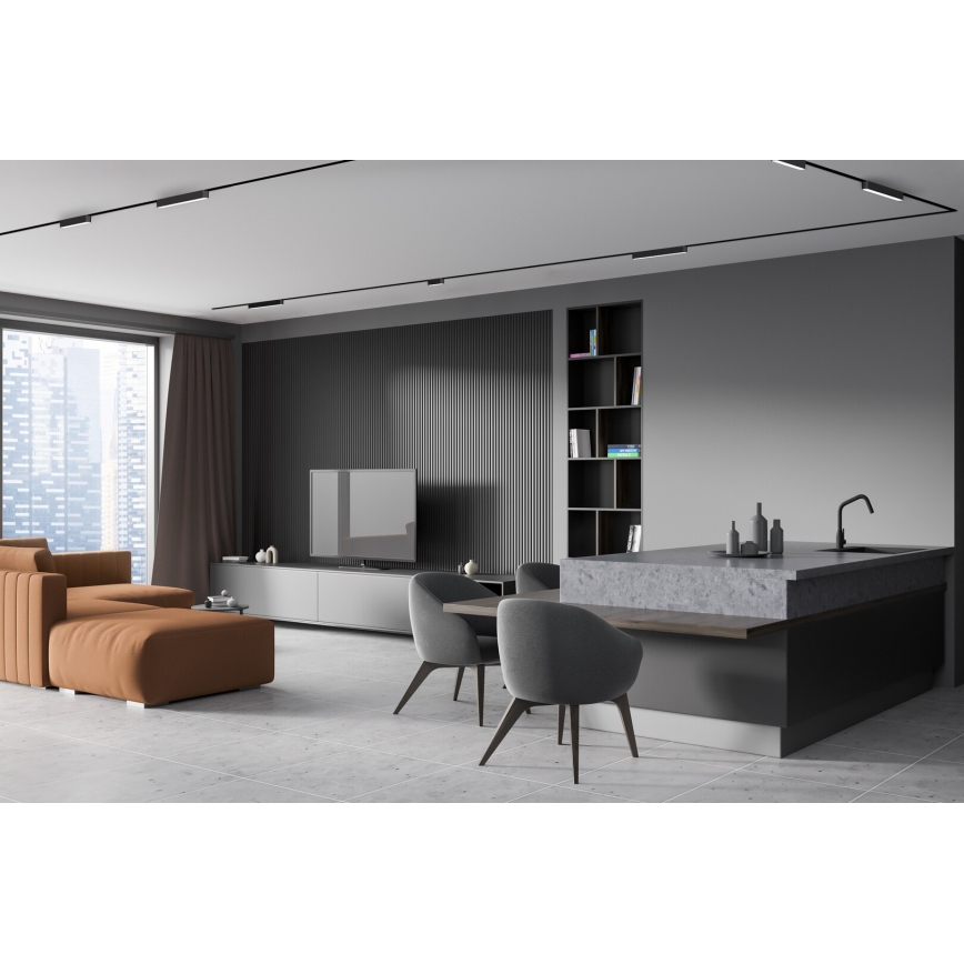 Plafonieră LED dimabilă pentru sistem de șină monofazic Rabalux LED/16W/24V 2700-5500K Wi-Fi Tuya 33 cm negru