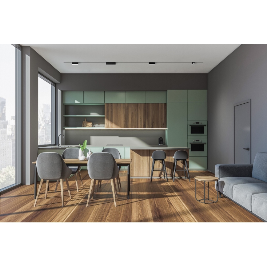 Plafonieră LED dimabilă pentru sistem de șină monofazic Rabalux LED/13W/24V 2700-5500K Wi-Fi Tuya 33 cm negru