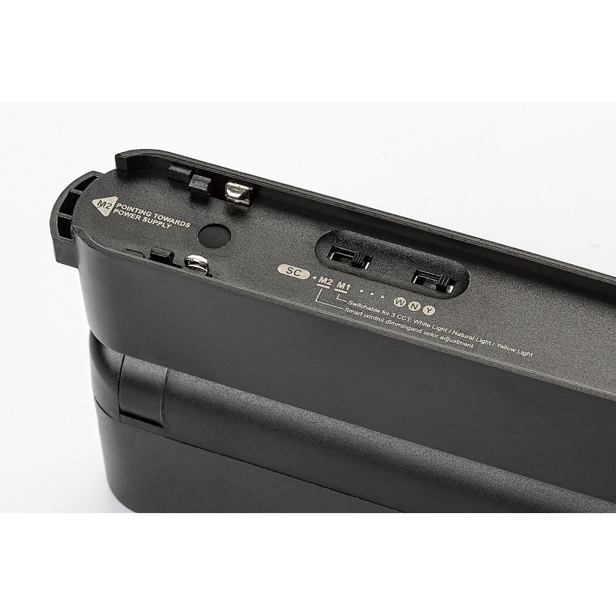 Plafonieră LED dimabilă pentru sistem de șină monofazic Rabalux LED/13W/24V 2700-5500K Wi-Fi Tuya 33 cm negru