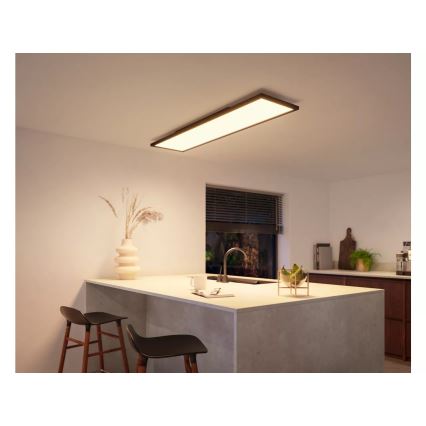 Plafonieră LED dimabilă Philips Hue AURELLE LED/39W/230V 2200-6500K 120x30 cm negru