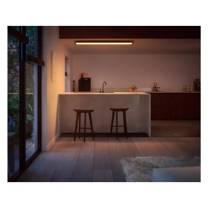 Plafonieră LED dimabilă Philips Hue AURELLE LED/39W/230V 2200-6500K 120x30 cm negru