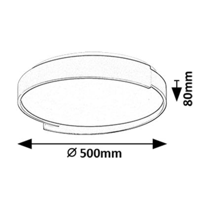 Plafonieră LED dimabilă Rabalux LED/48W/230V 3000-6500K + telecomandă