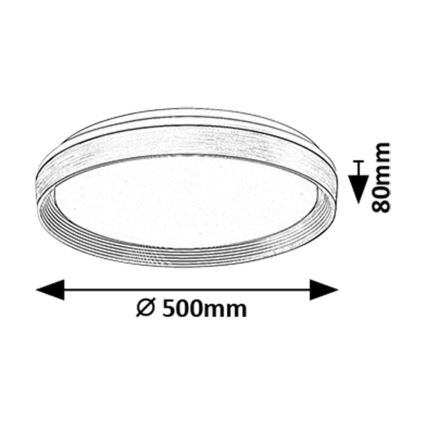 Plafonieră LED dimabilă Rabalux LED/48W/230V 3000-6500K + telecomandă