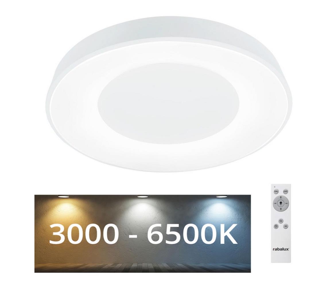 Plafonieră LED dimabilă Rabalux LED/38W/230V albă + telecomandă 3000-6500K