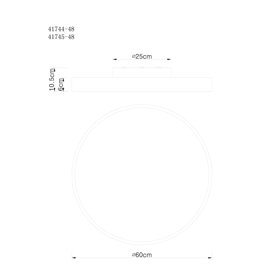 Plafonieră LED dimabilă LED/48W/230V Globo + telecomandă