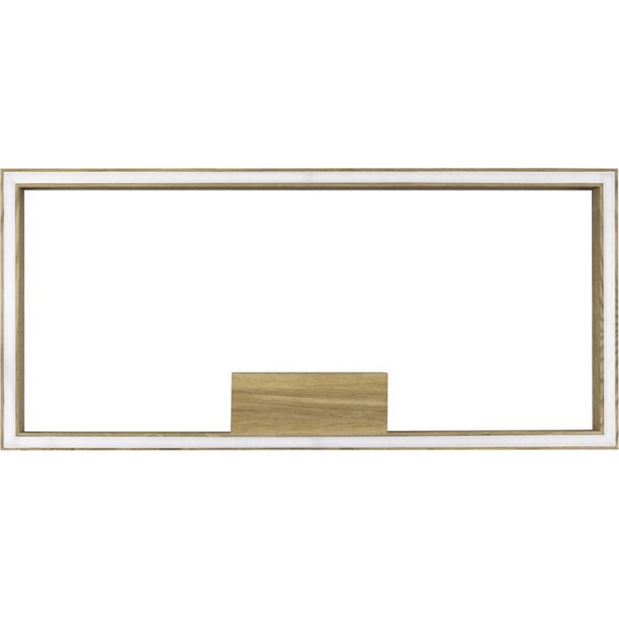 Plafonieră LED dimabilă RAMME, 34W/230V, stejar mat, cu telecomandă