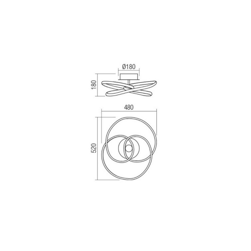 Plafonieră LED dimabilă Redo 01-2189 SINTRA LED/40W/230V