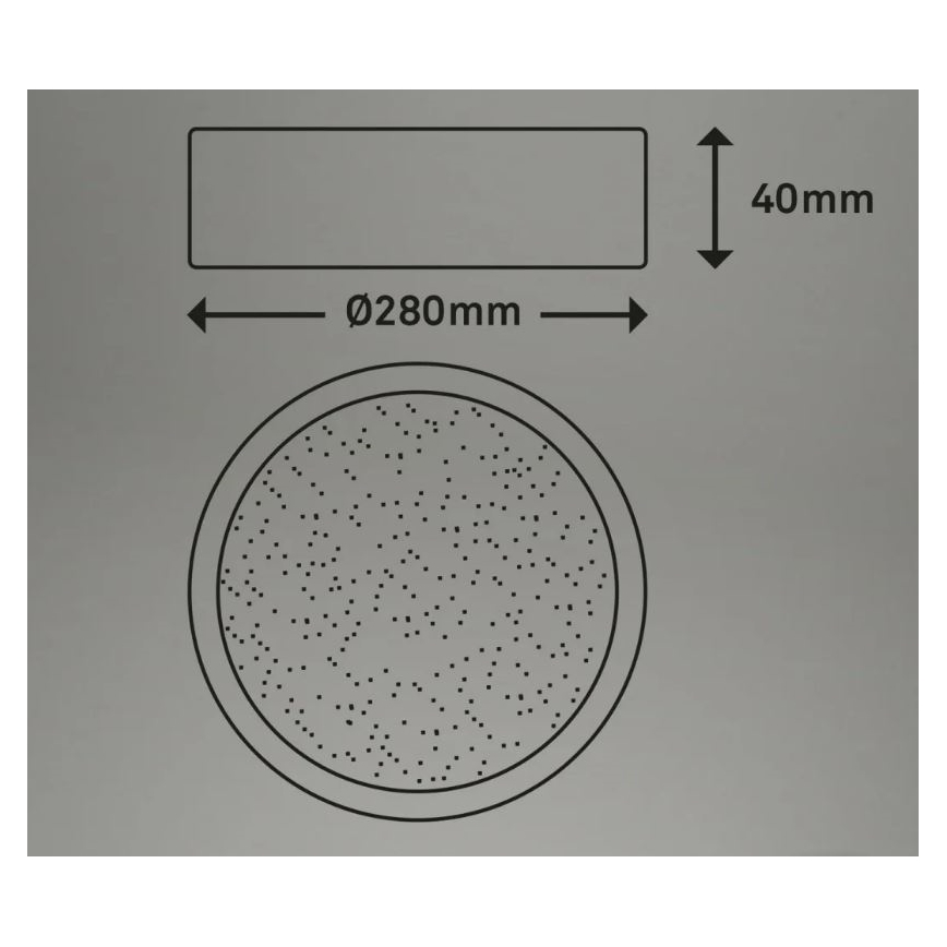Plafonieră LED dimabilă RUNA LED/18W/230V 2700-6500K alb Briloner 3701-015 + telecomandă