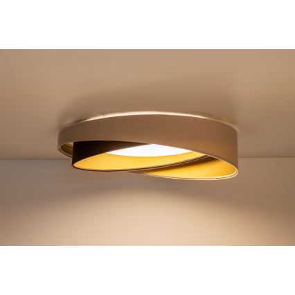 Plafonier LED reglabil SMART GALAXY MODERN LED/24W/230V 3000-6500K Ø55 cm bej/maro/auriu + telecomandă