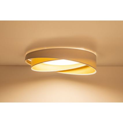 Plafonieră LED dimerizabilă SMART GALAXY MODERN, 24W, 230V, 3000-6500K, Ø 55 cm, alb/auriu, cu telecomandă
