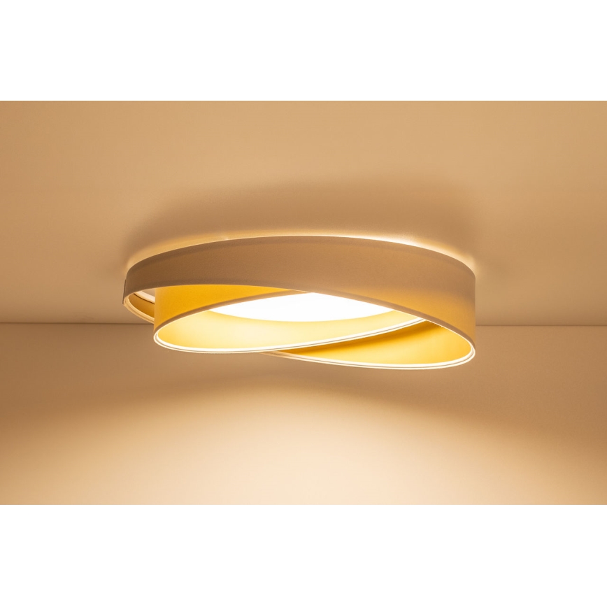Plafonieră LED dimerizabilă SMART GALAXY MODERN, 24W, 230V, 3000-6500K, Ø 55 cm, alb/auriu, cu telecomandă