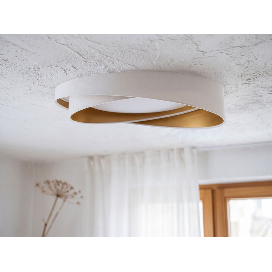 Plafonieră LED dimerizabilă SMART GALAXY MODERN, 24W, 230V, 3000-6500K, Ø 55 cm, alb/auriu, cu telecomandă