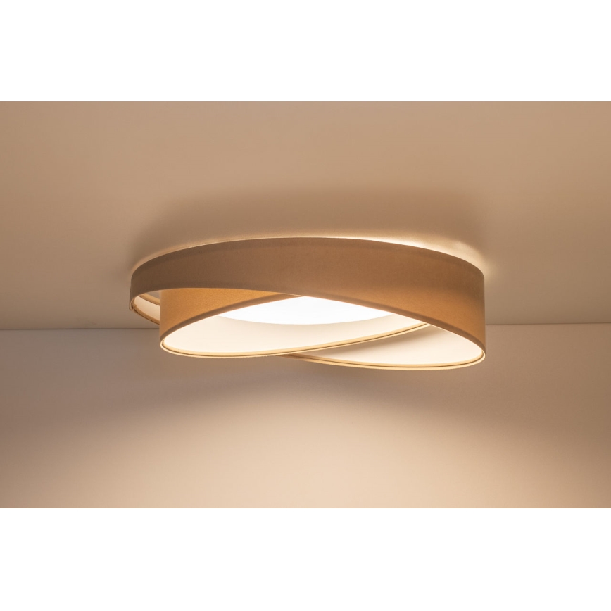 Plafonieră LED dimabilă SMART GALAXY MODERN, 24W, 230V, 3000-6500K, Ø 55 cm, bej/alb + telecomandă