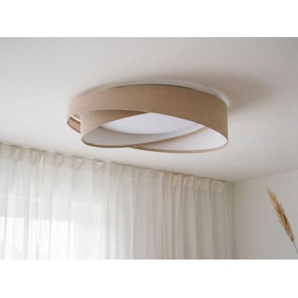 Plafonieră LED dimabilă SMART GALAXY MODERN, 24W, 230V, 3000-6500K, Ø 55 cm, bej/alb + telecomandă