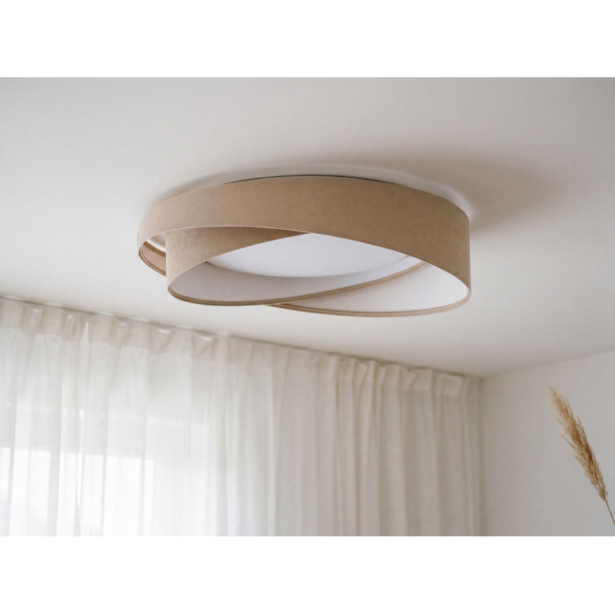 Plafonieră LED dimabilă SMART GALAXY MODERN, 24W, 230V, 3000-6500K, Ø 55 cm, bej/alb + telecomandă