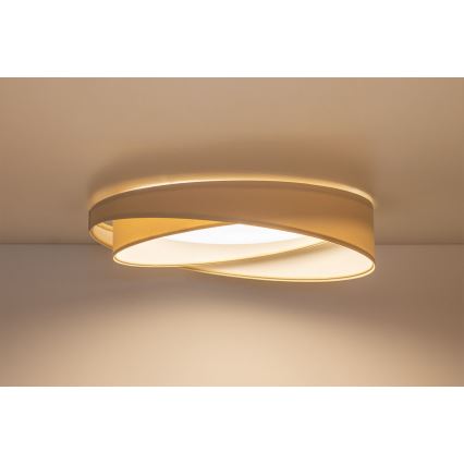 Plafonieră LED reglabilă SMART GALAXY MODERN LED/24W/230V 3000-6500K Ø55 cm crem/alb + telecomandă