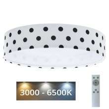 Plafonieră LED dimabilă SMART GALAXY KIDS LED/24W/230V 3000-6500K alb/negru buline + telecomandă
