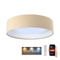 Plafonieră LED dimabilă SMART GALAXY LED/24W/230V d. 45 cm 2700-6500K Wi-Fi Tuya bej/alb + telecomandă
