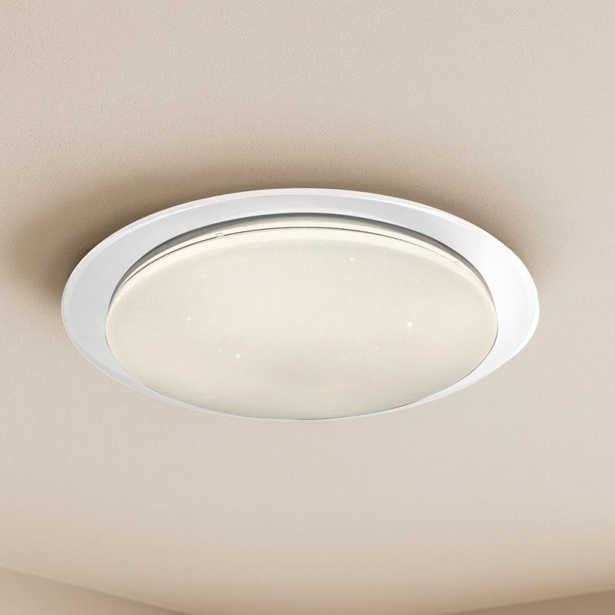 Plafonieră LED dimabilă SONIC, 100 W, 230 V, 3000-6000 K, Ø 85 cm, albă + telecomandă