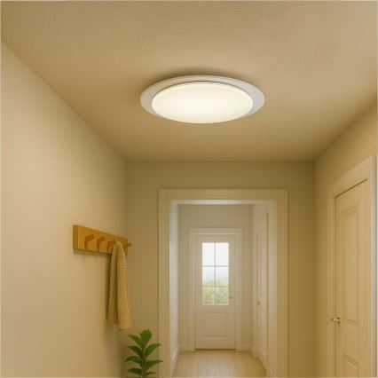 Plafonieră LED dimmabilă SONIC, 35W/230V, 3000-6000K, Ø45 cm, alb + telecomandă