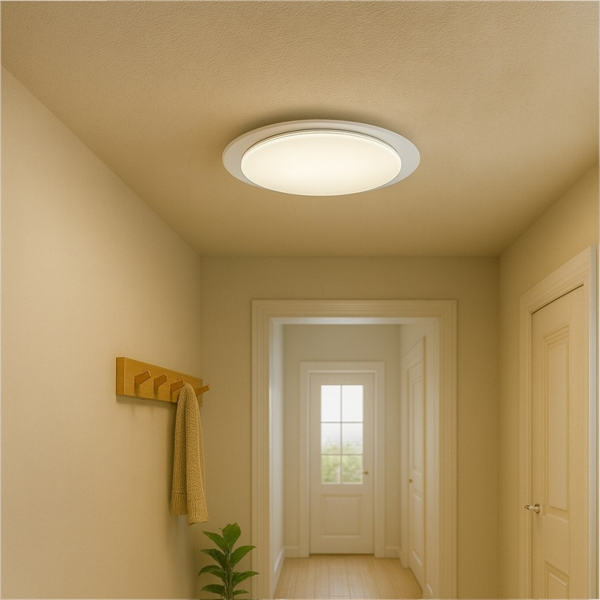 Plafonieră LED dimmabilă SONIC, 35W/230V, 3000-6000K, Ø45 cm, alb + telecomandă