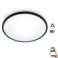 Plafonieră LED dimabilă SUPERSLIM LED/16W/230V 2700-6500K Wi-Fi neagră WiZ