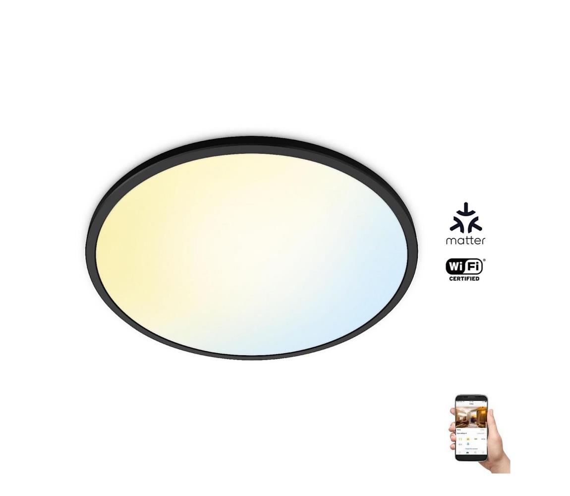 Plafonieră LED dimabilă SUPERSLIM LED/32W/230V Wi-Fi neagră WiZ