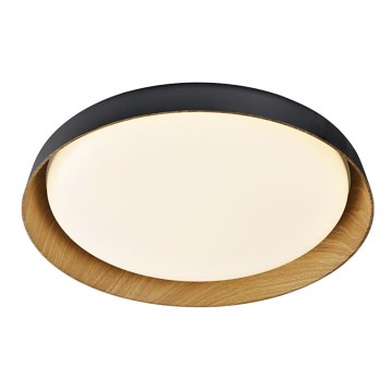 Plafonieră LED dimabilă Top Light SATELLITE LED/36W/230V 3000-6500K d. 43 cm negru/maro + telecomandă