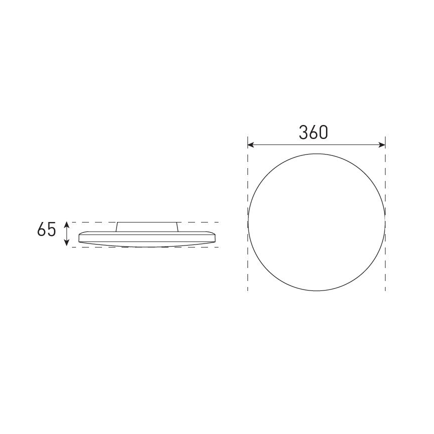 Plafonieră LED dimabilă pentru baie VARIO NOVA LED/13/18W/230V 3000/4000/5700K d. 36 cm IP44 negru