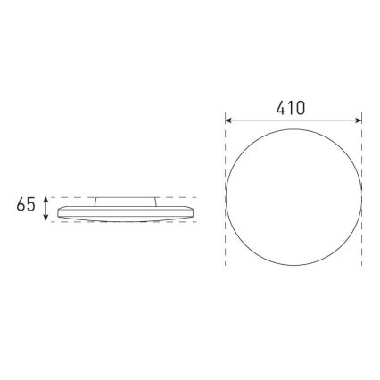 Plafonieră LED dimabilă pentru baie VARIO NOVA LED/22/32W/230V 3000/4000/5700K d. 41 cm IP44 negru